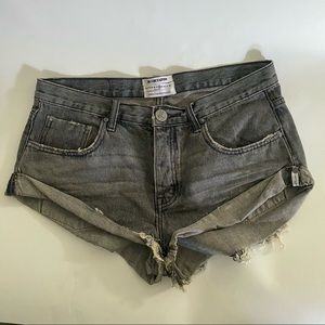 Grey/Black wash Bandit Shorts